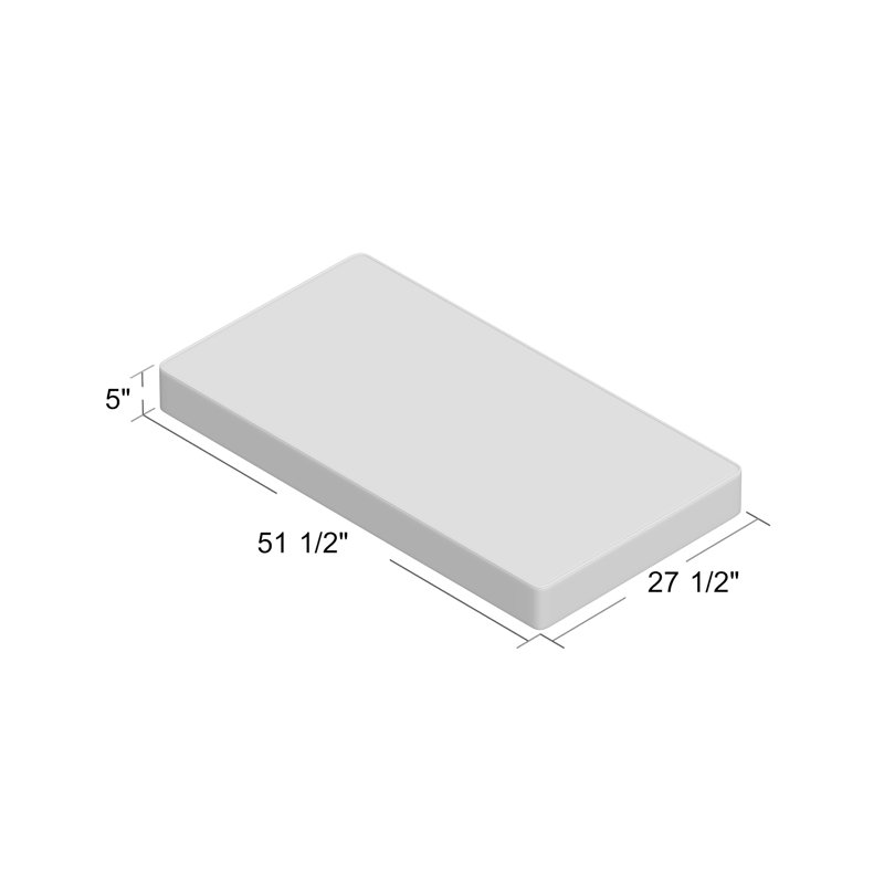 Dream On Me 5" White and Brown 2-in-1 Crib Mattress