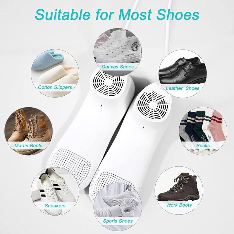 Shoe Dryer and Deodorizer with Timer Heat and Dry Boots