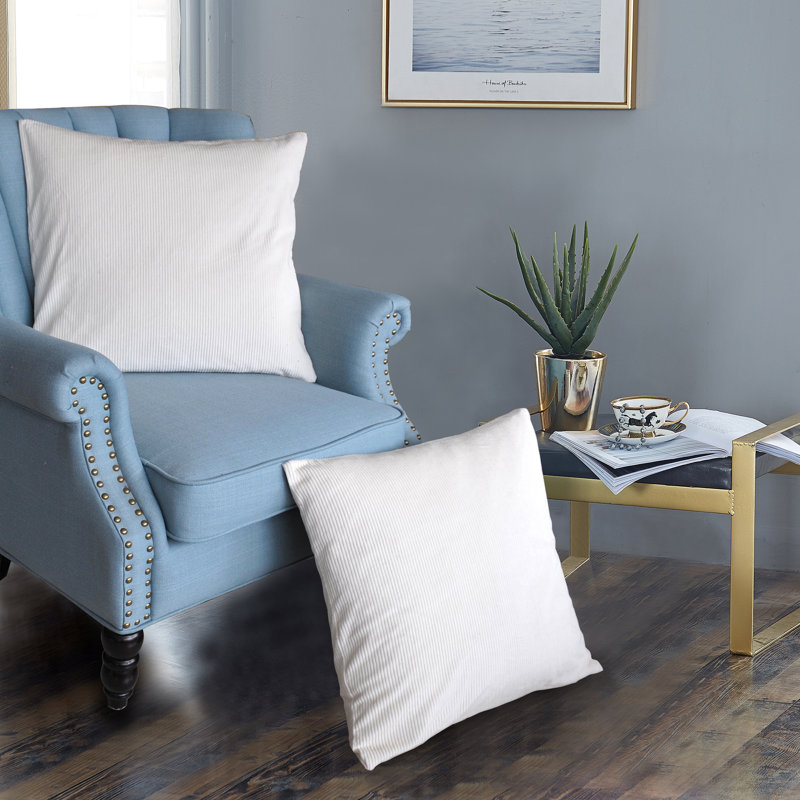 Housse de coussin carrée, 26 po x 26 po, Blanc antique