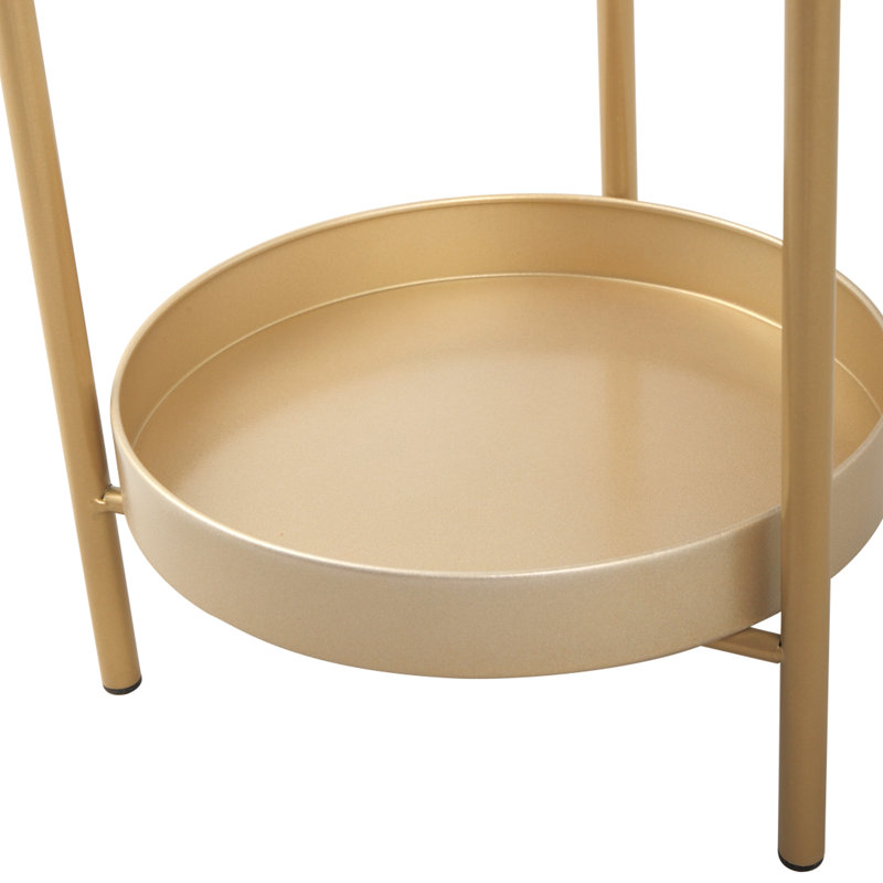 2 supports à plantes en métal d'apparence dorée, pliables pour économiser de l'espace, support pliant, abat-jour et espaces polyvalents pour l'intérieur et l'extérieur