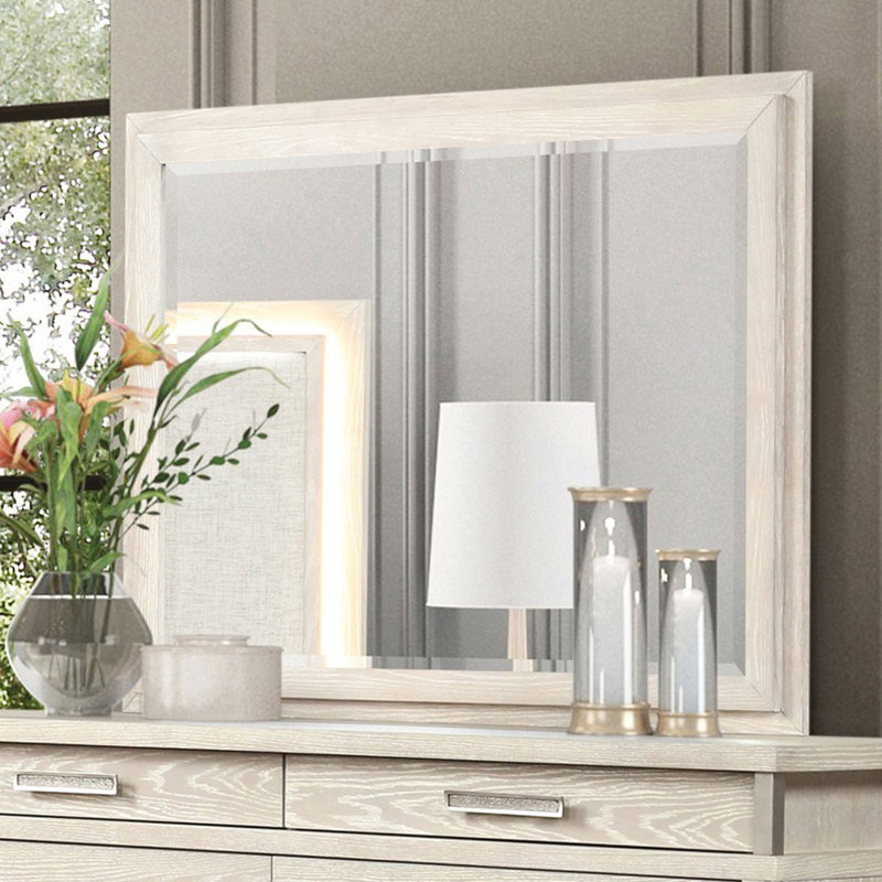 48.4"W Transitional Mirror, Weathered Gray