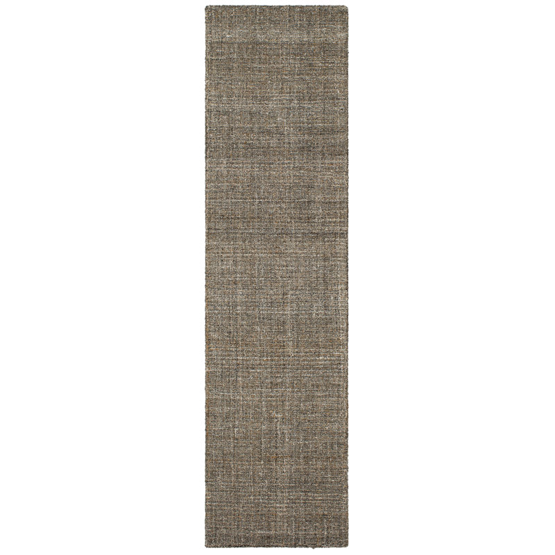 Tapis gris touffeté à la main Katie-Grace, Tapis de couloir 2 pi x 8 pi