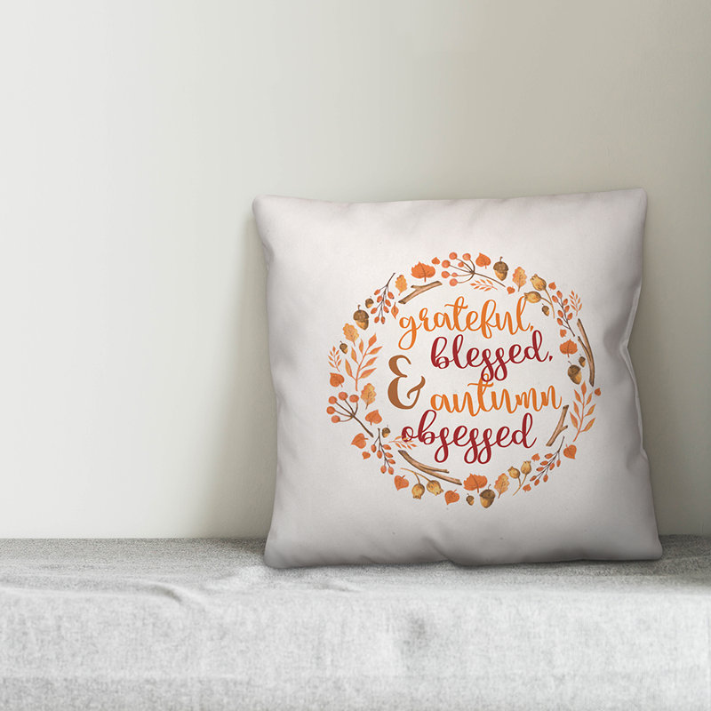 Floral Pillow Cover, 16" x 16"