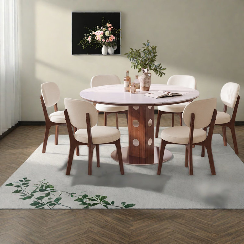 Extendable Stone Top Dining Set