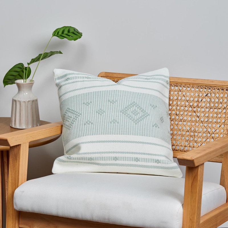 Goodwin Abstract Square Euro Pillow Cover, Green