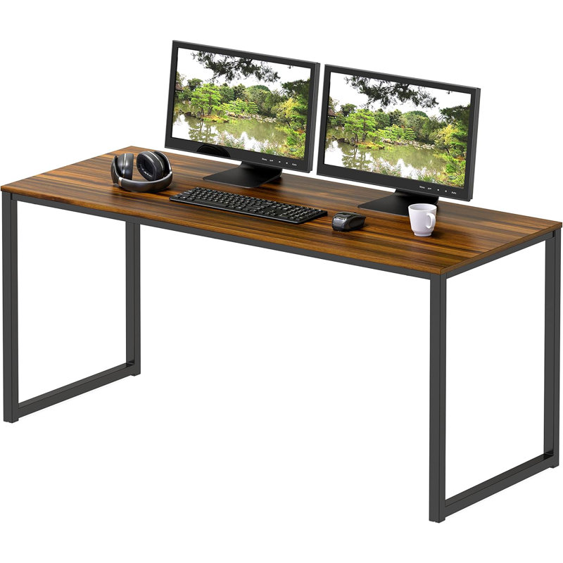 Bureau d'écriture Morrel, Noyer / noir, H 28 po x l 55 po x P 23,8 po