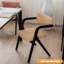 Chaise d'appoint à dossier kaki uni (ensemble de 2)-1199961061