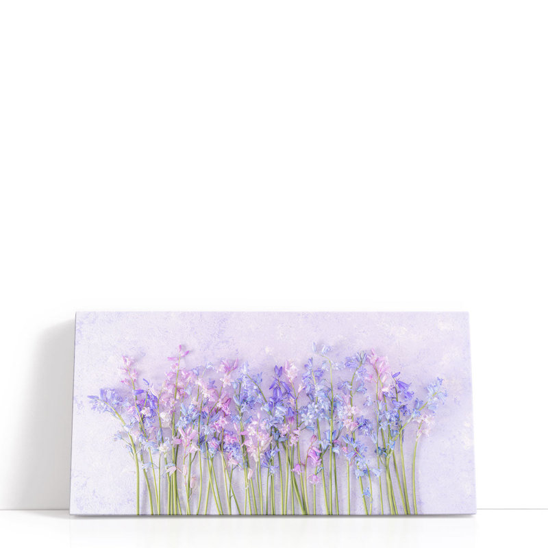 Bluebell Flowers - reproduction d'art sur toile, H 15 po x l 30 po