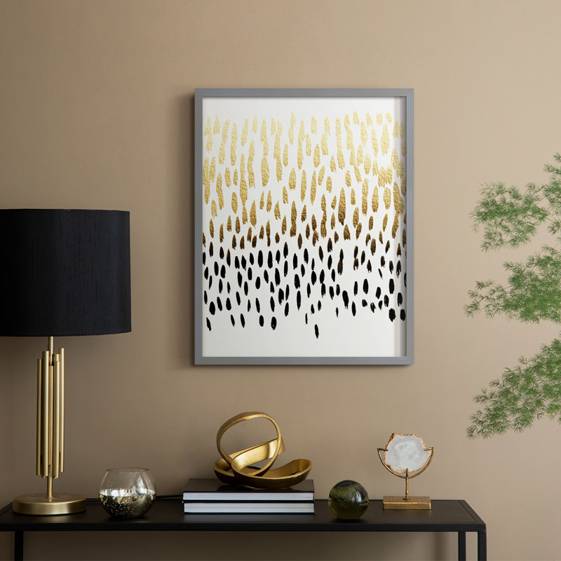 «Abstract Abstract», reproduction encadrée - prêt à accrocher - fabriquée aux États-Unis, H 10 po x l 8 po, Gris
