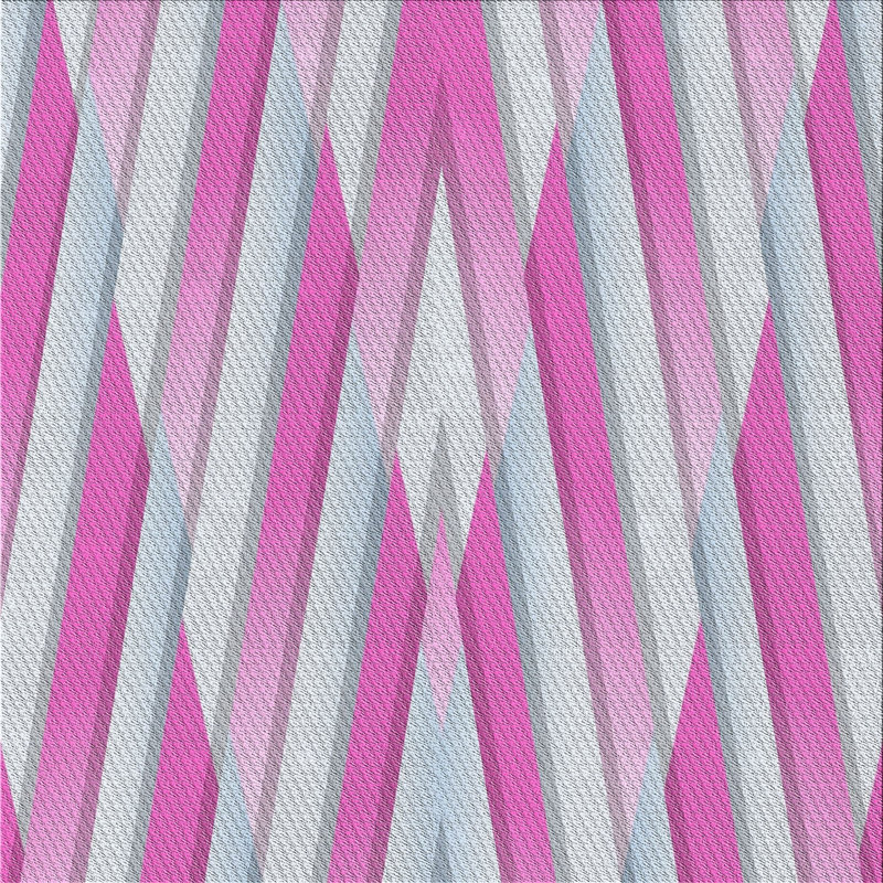 Tapis de zone rose à motif, Carré 8 pi