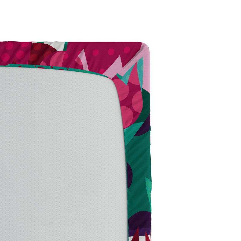 Microfiber Floral Fitted Sheet, Full Fitted Sheet