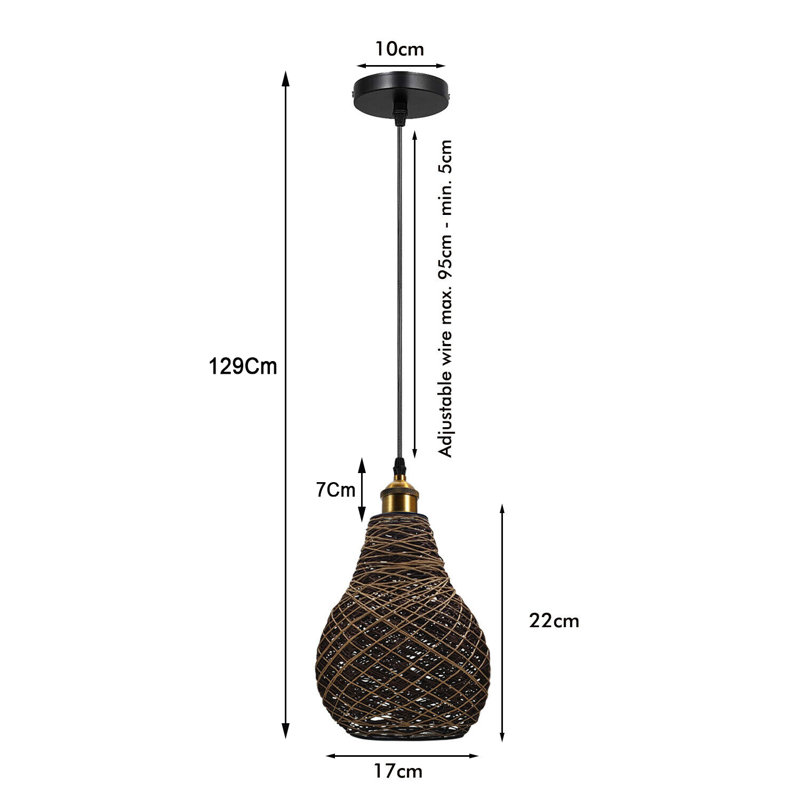 Hyndman 1 - Light Black Single Pendant