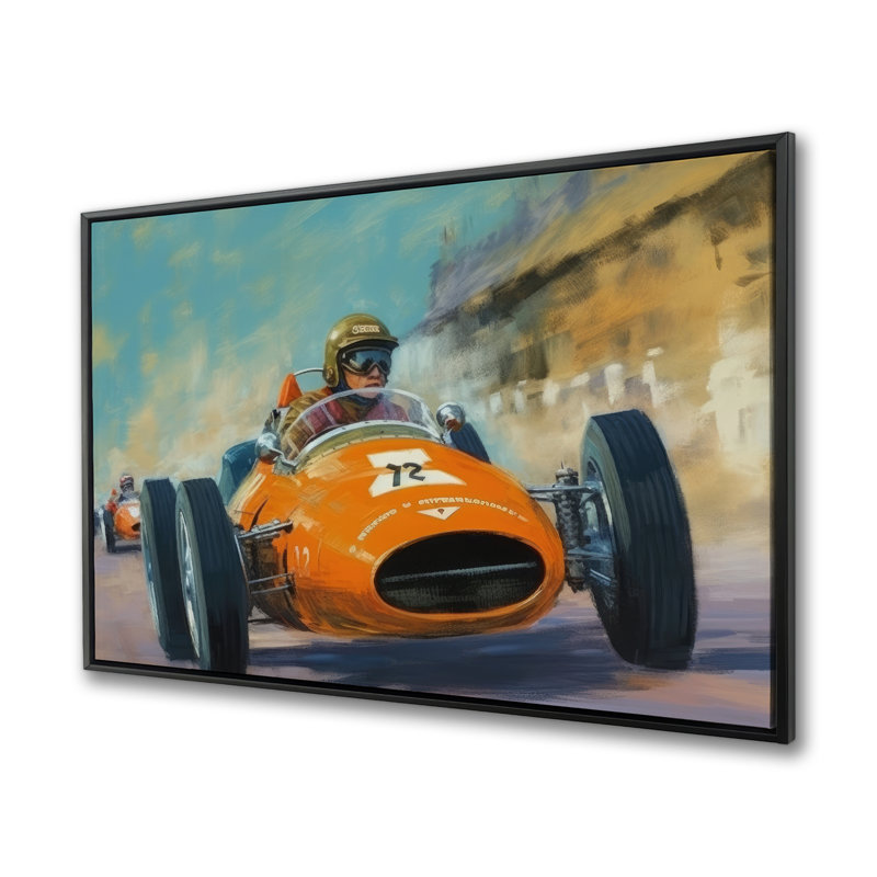 Overtaking - Blue Hobbies Framed Canvas for Home Decor