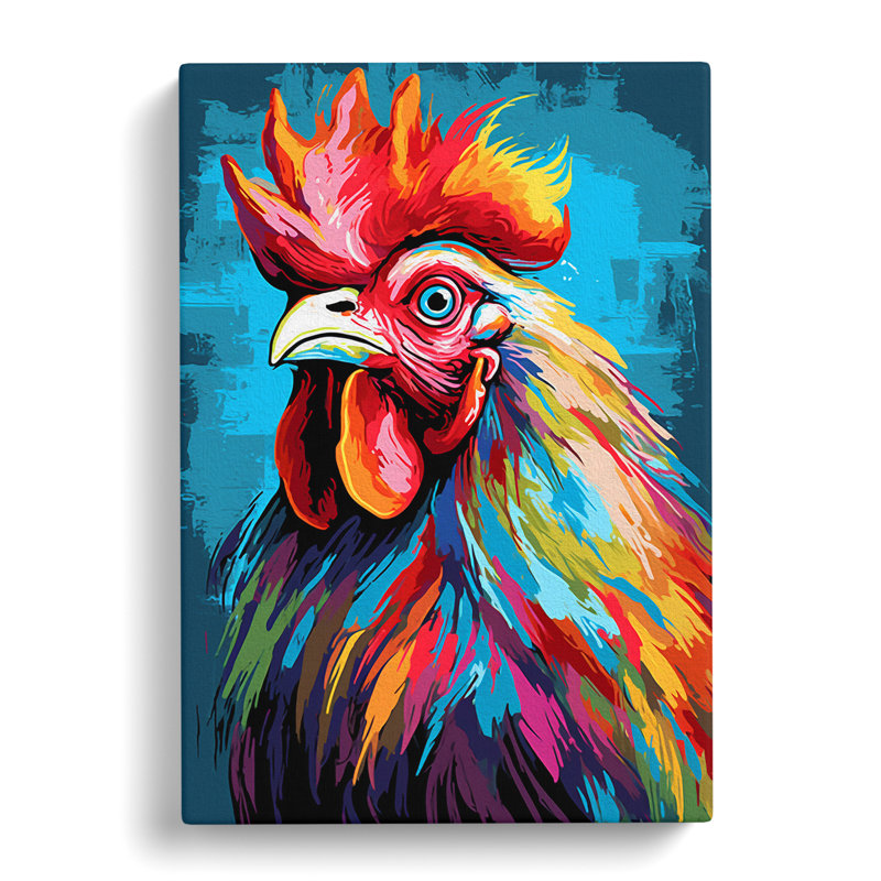 Rooster Pop - No Frame Print, 76cm H x 50cm W x 3cm D