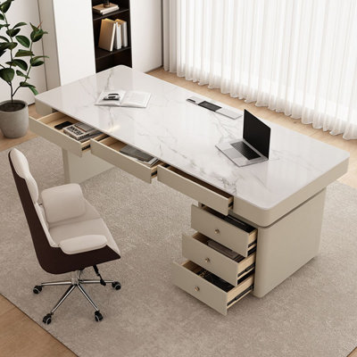 Bureau d'écriture avec tiroirs Beige