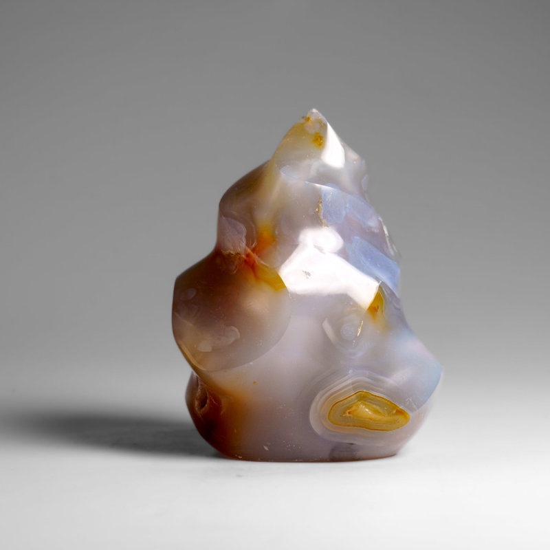 Genuine Polished Agate Flame Freeform From Madagascar (.8 Lbs)