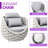 Kohji Fully Assembled 1 Person  Altuminum Frame Polyester Rope Outdoor Patio Chair with Cushions-461099358-456711930