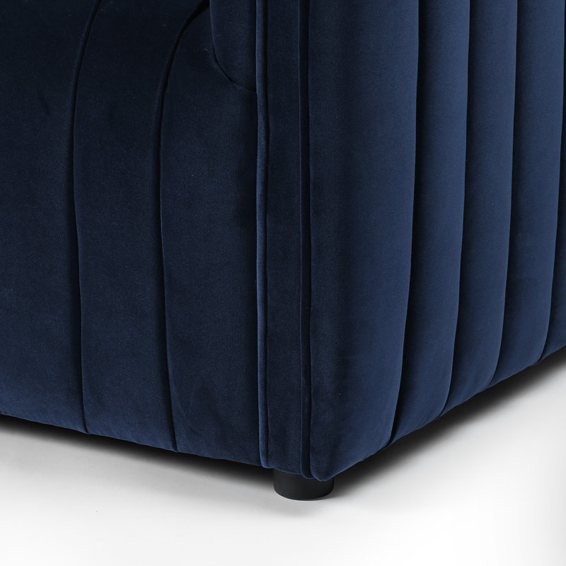 Augustine 97" Sofa, Sapphire Navy, 26.5" H x 97" W x 35" D