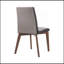 Chaises d'appoint rembourrées grises et noyer naturel-1960370079