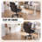 Executive Office Chair, Comfy Fabric Cloth Computer Chair Ergonomic Desk Chairs with Flip-up Armrests, Lumbar Support, 360° Swivel and Rocking Function for Home Office Chairs, Grey-144955317