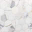 Hexagon Marble Mosaic Tile in White/Grey