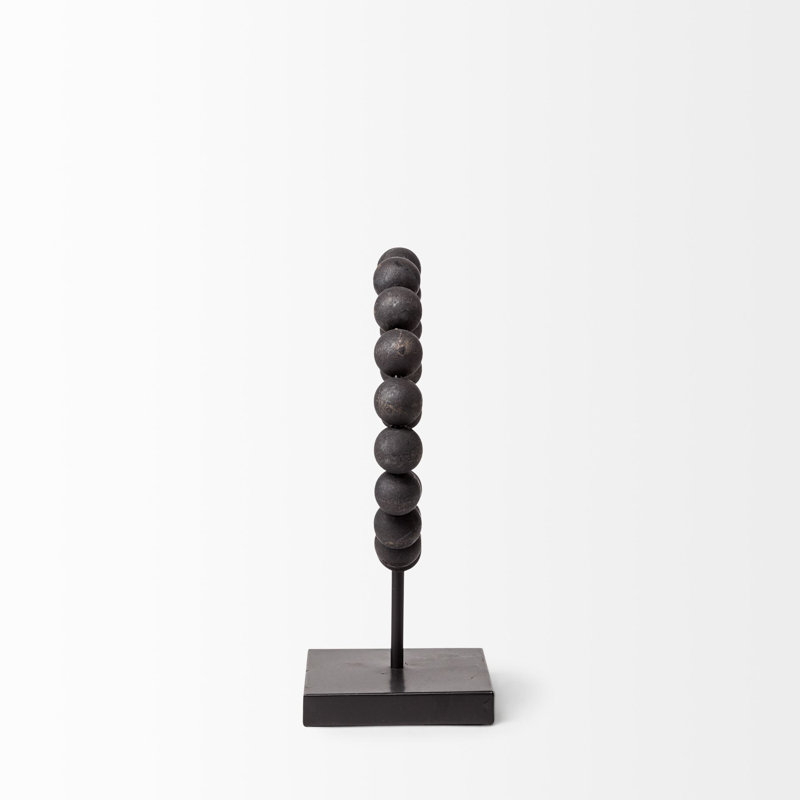 Shira Abstract Figurines & Sculptures, 11.6" H x 9.4" W x 4.5" D, Black