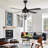 Kahliel 48" Farmhouse Ceiling Fan with Light and Remote, Reversible DC Motor Rustic Caged Ceiling Fan-275570780-275592518