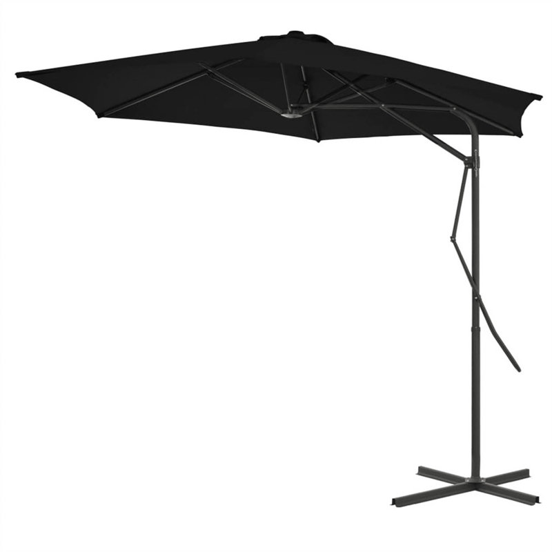 Kairo 300cm Cantilever Parasol, Black