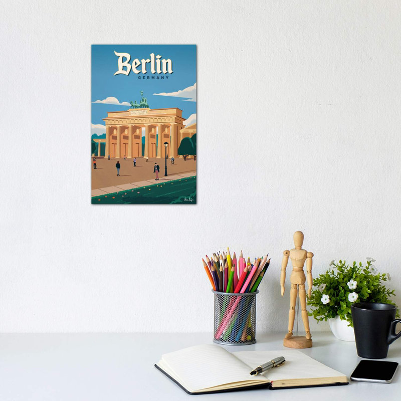 Brandenberg Gate 1 Piece Wrapped Canvas Wall Art, 30.48cm H x 20.32cm W x 1.91cm D