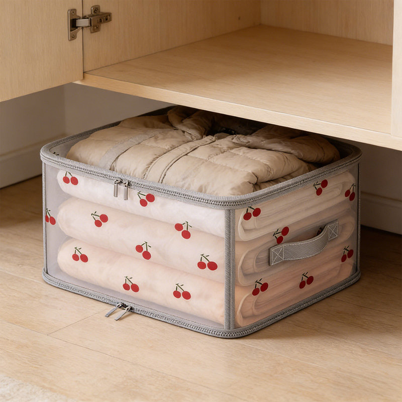  Bacs de rangement pliables, organisateurs de placard à motifs de cerises et rangement, boîtes de rangement de vêtements, sacs de rangement, paniers de rangement pour couverture, édredon, oreiller, literie