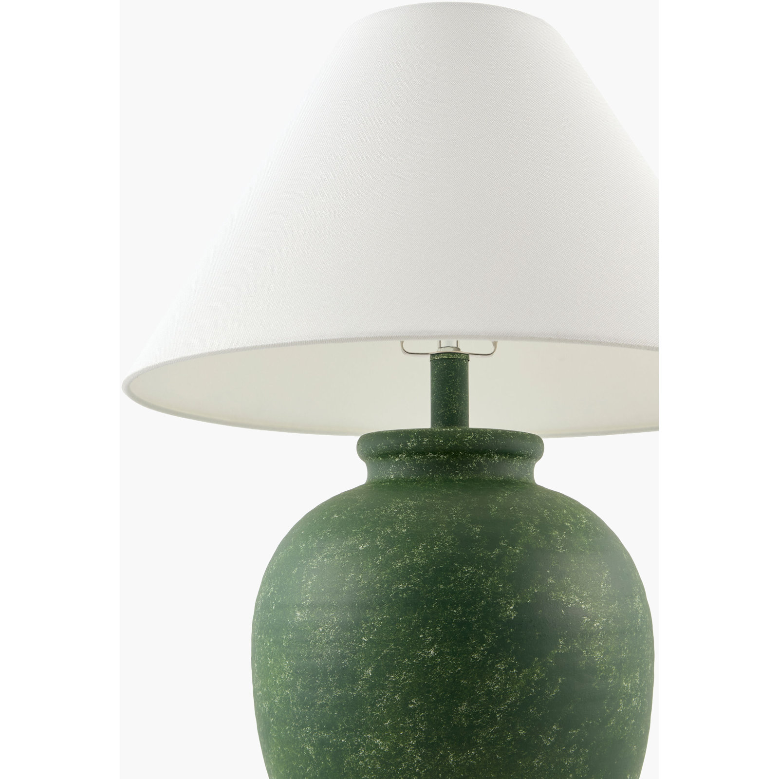 Chemise 22" Ceramic Table Lamp, Classic Linen, Green
