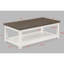 Table de salon en bois avec tablette ouverte, brun et blanc, tablette pour chambre, blanc