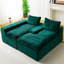 Canapé polyvalent en velours vert Tortue-129937169