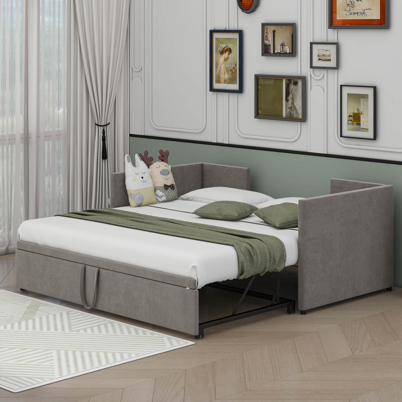 Willadeen Twin Size Upholstered daybed, Gray