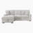 Eliana 2-Piece Corduroy Fabric Convertible Sleeper Sectional with Chaise-1580153010