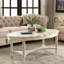 Table basse en bois blanc antique avec tablette de rangement | Idée de cadeau