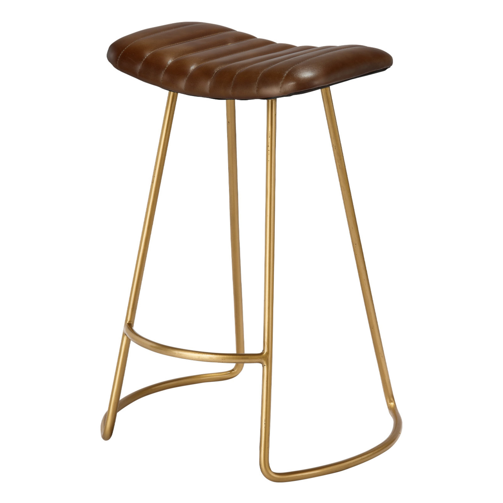 Marianna Upholstered Counter Stool with Metal Frame, Counter Stool (25.5" Seat Height)