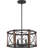 Kafader 6 - Light Steel Dimmable Drum Chandelier
