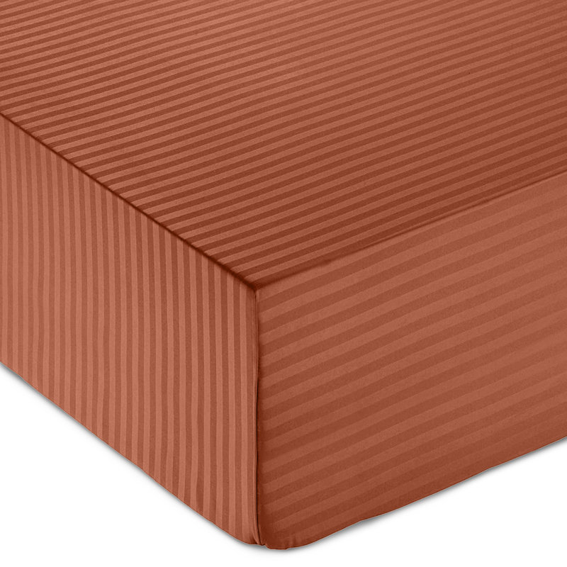 Gerde Super Soft Microfiber Extra Deep Fitted Sheet, Double (137 x 191cm), Rust