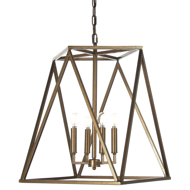 Luminaire suspendu géométrique 4 lumières Ansley