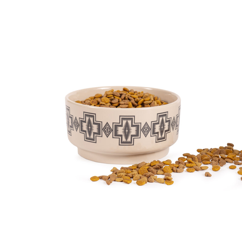 Pendleton Ceramic Dog Bowl, Harding Natural