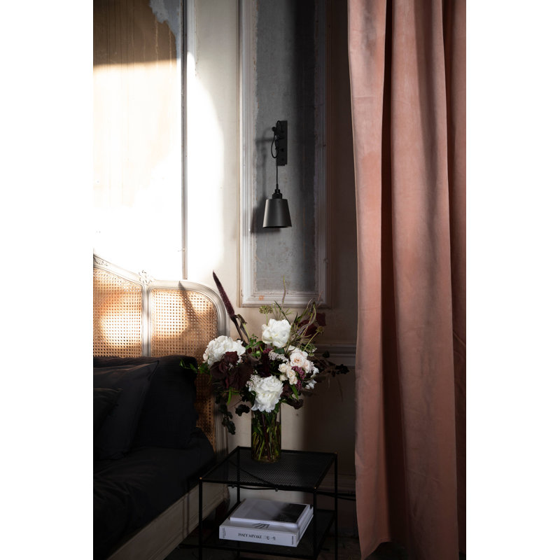 1 - Light Armed Sconce, 5.1 x 5.5, Stone/Brass