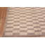 Tapis unique à motif damier moderne gris / ivoire