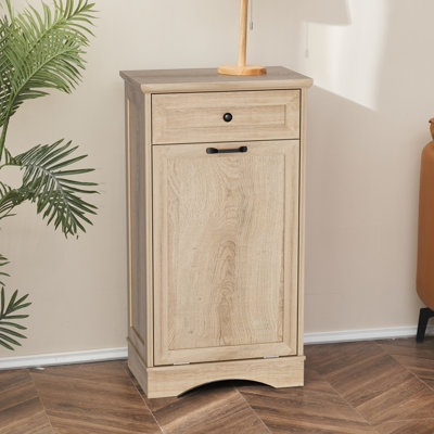 Tilt Out Trash Cabinet Kitchen Waste Bins, Laundry Hamper 13 Gallon Tilt Out Pet Proof Hidden Trash Bin For Kitchen Living Room