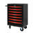 Rolling Metal Tool Chest With 7 Drawers, 20" 7-Drawer Tool Chest Cabinet With Ball Bearing Drawer Slides, Steel Tool Storage Box Organizer -BLACK&RED