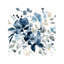 Indigo Garden II by Carol Robinson - Print on Canvas-804433437