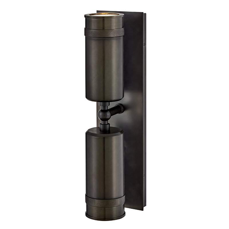 Pratt 19" Aluminum Pivotable Wall Mount Lantern, Black Oxide
