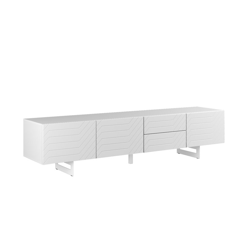Fulvia TV Stand for TVs up to 70", White/White