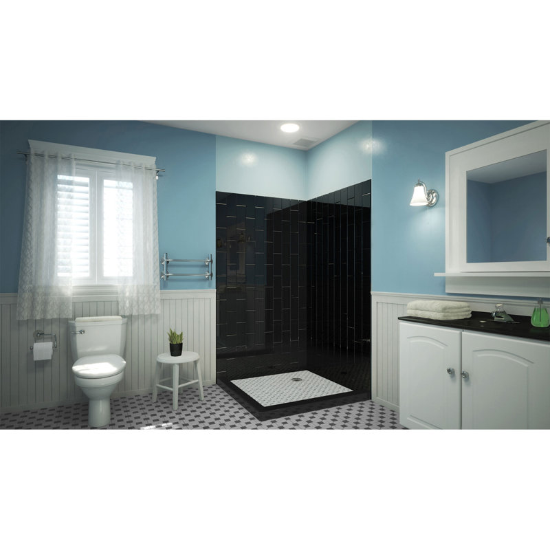 Acrylic Corner Backwall Kit, Matte Black