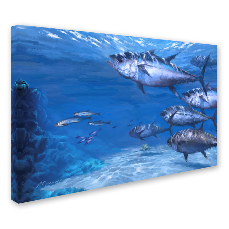 « thon », reproduction sur toile tendue, H 30 po x l 47 po x P 2 po